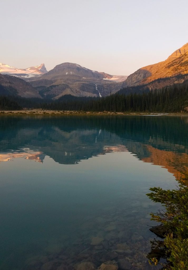 Bow Lake and Bow Glacier Falls