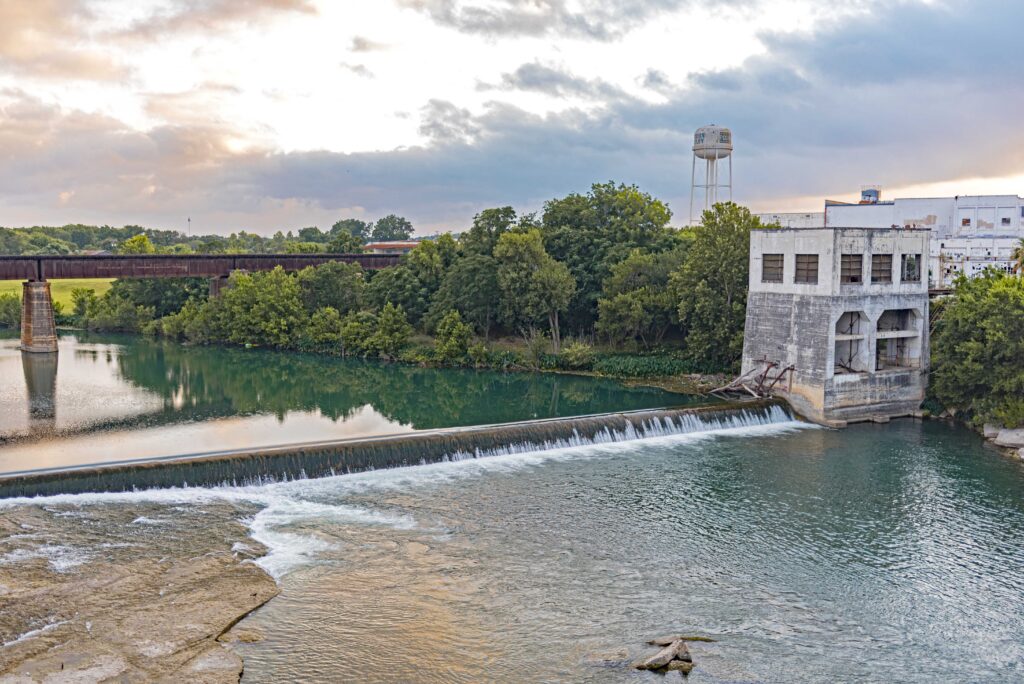 Guadalupe River from Faust Street Bridge