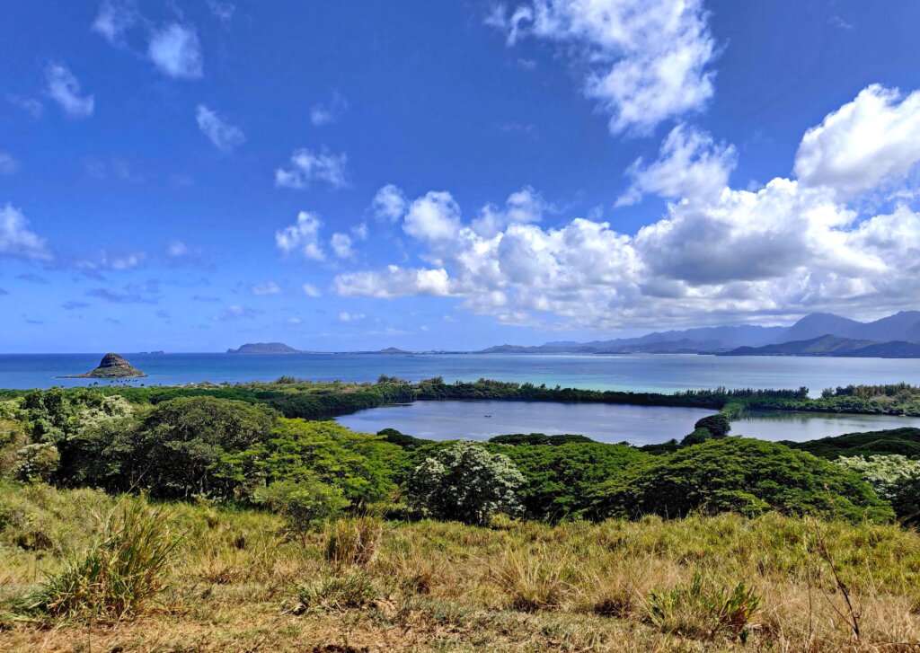 Moli'i FIshpond and Chinaman's Hat