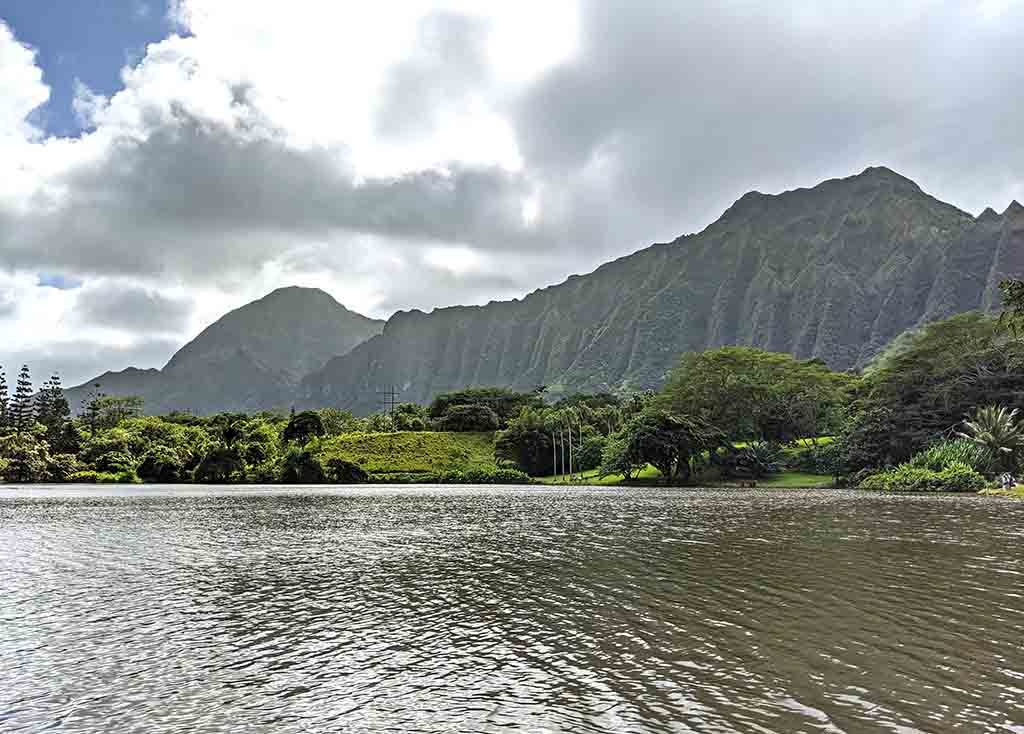 Hoomaluhia Botanical Garden Fishing Pond