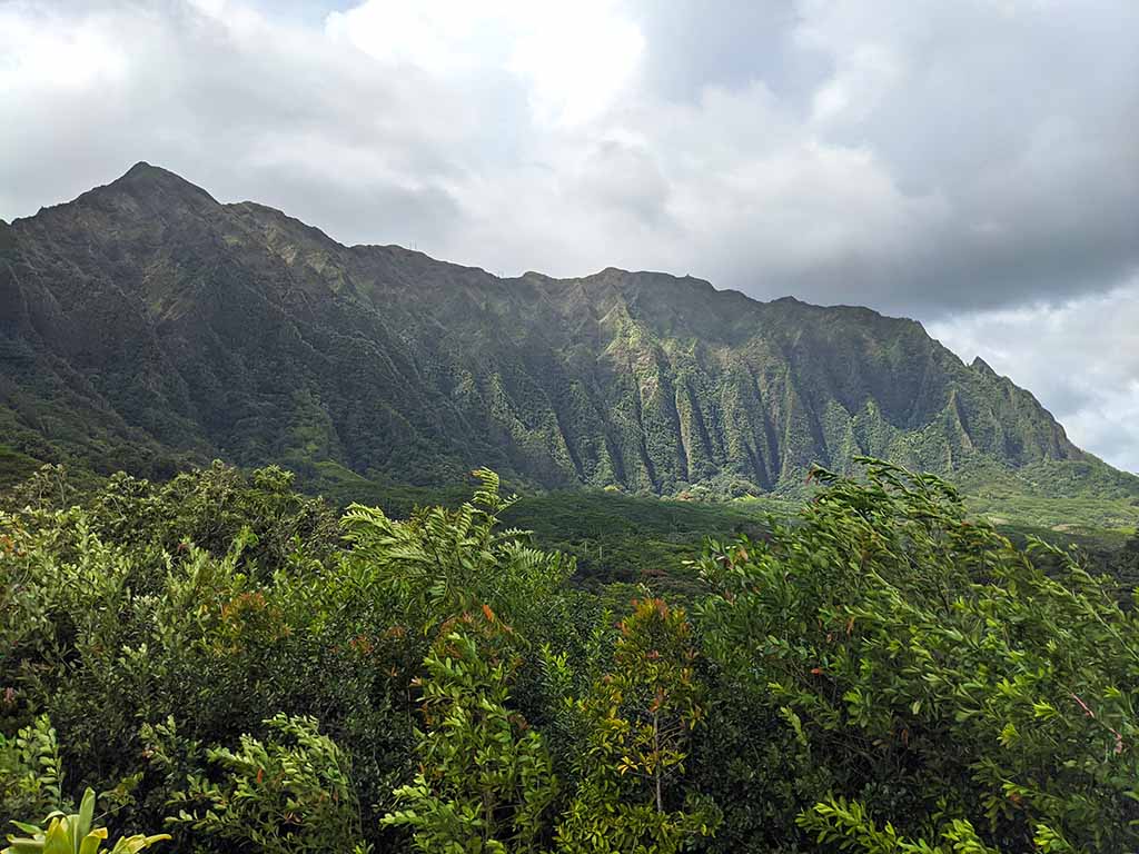 Hoomaluhia Botanical Garden Koolau Mountain Range