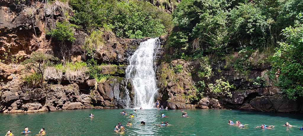 Oahu Bucket List Swim in a Waterfall